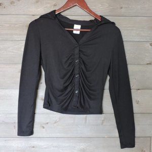 No Boundaries Button Up Crop top Small